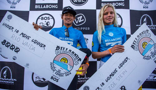 Rio Waida und Zoe Steyn beim Ballito Pro Surf Contest